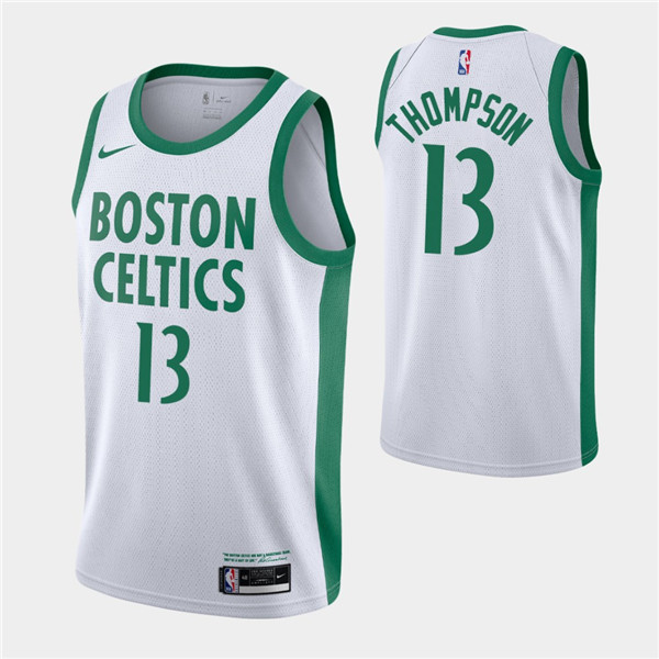 Men's Boston Celtics #13 Tristan Thompson White 2020-21 NBA City Edition Swingman Stitched Jersey Men's Boston Celtics #13 Tristan Thompson White 2020-21 NBA City Edition Swingman Stitched Jersey